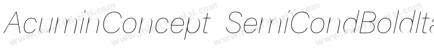 AcuminConcept SemiCondBoldItalic字体转换